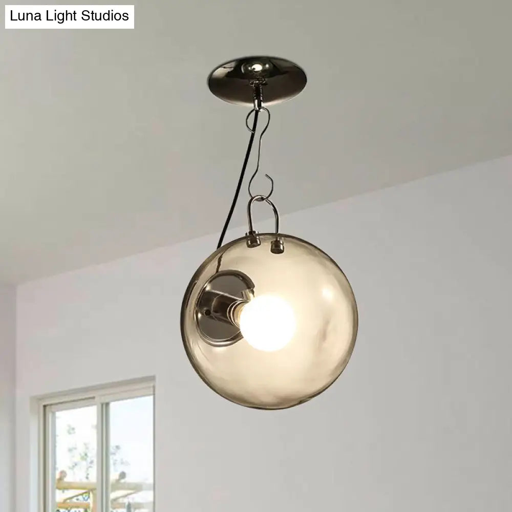 Modern 1 - Light Clear Glass Semi Flush Mount - Available In 10’ & 12’ Width