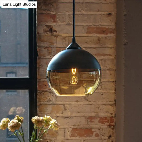 Modern 1-Light Glass Suspension Pendant In White/Black - 5/7/8 Wide Drum/Cylinder/Jar Clear/Yellow