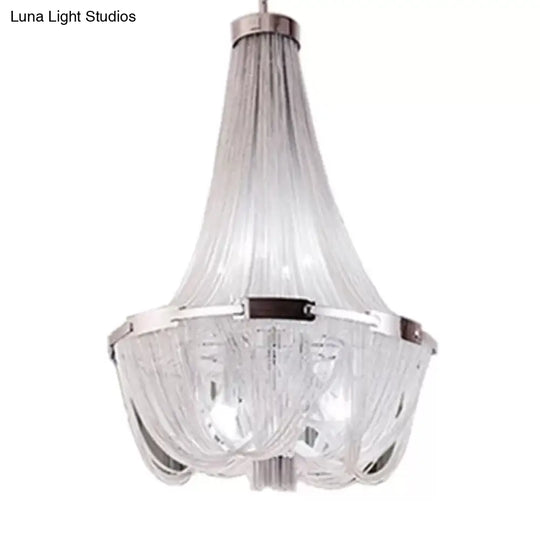 Modern 16-Bulb Hanging Chandelier Pendant With Aluminum Shade