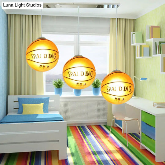 Modern 3-Light Chrome Ceiling Hanging Lamps For Bedroom Boys Room