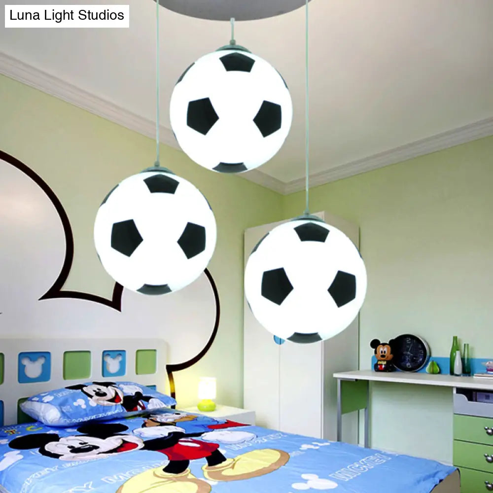 Modern 3-Light Chrome Ceiling Hanging Lamps For Bedroom Boys Room