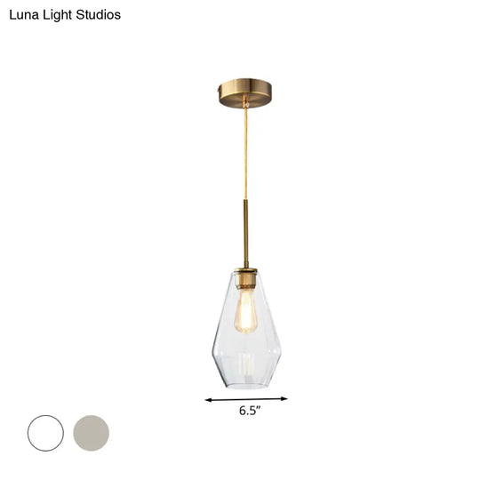 Modern 4.5’/9’/12’ Wide Glass Shade Hanging Pendant Light With Brass Lamp Socket - Perfect