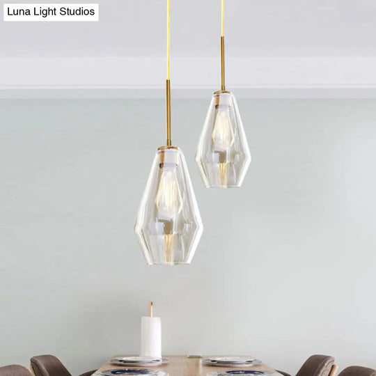 Modern 4.5’/9’/12’ Wide Glass Shade Hanging Pendant Light With Brass Lamp Socket - Perfect