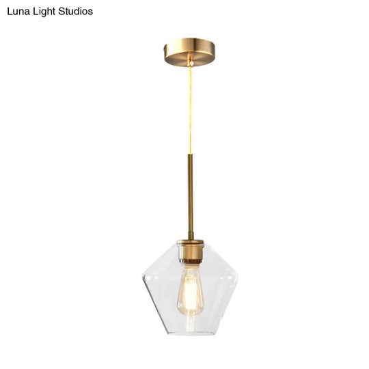 Modern 4.5’/9’/12’ Wide Glass Shade Hanging Pendant Light With Brass Lamp Socket - Perfect