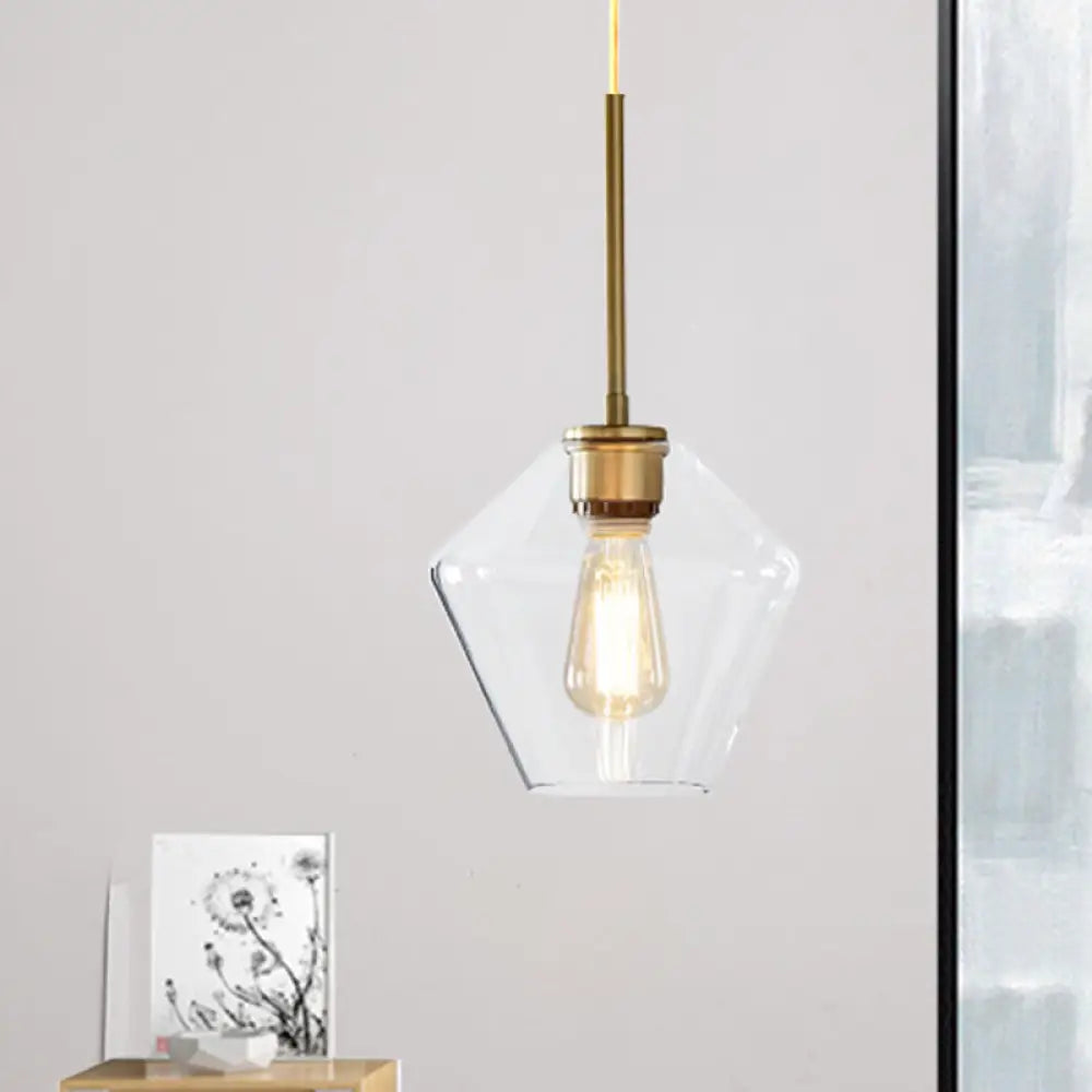 Modern 4.5’/9’/12’ Wide Glass Shade Hanging Pendant Light With Brass Lamp Socket - Perfect