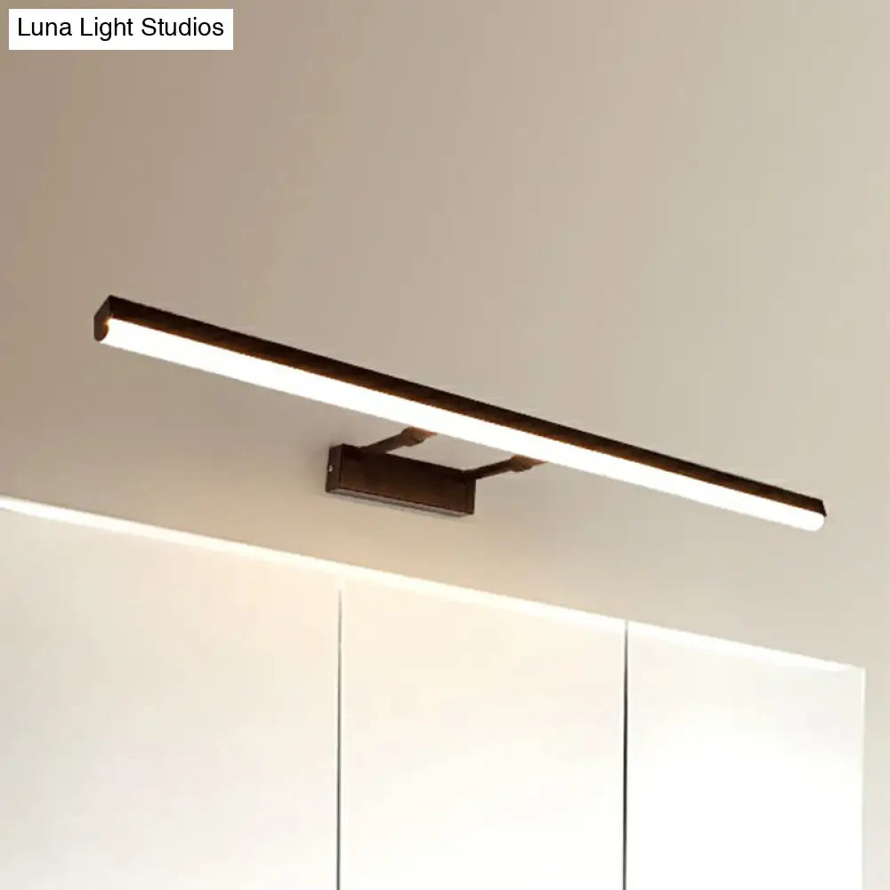 Modern Acrylic Bar Vanity Lamp: Adjustable Led Wall Mounted Lighting For Bath