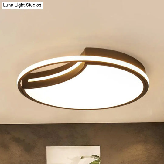 Modern Acrylic Ceiling Lamp: Incomplete Circle Design Stylish Mount Light For Foyer