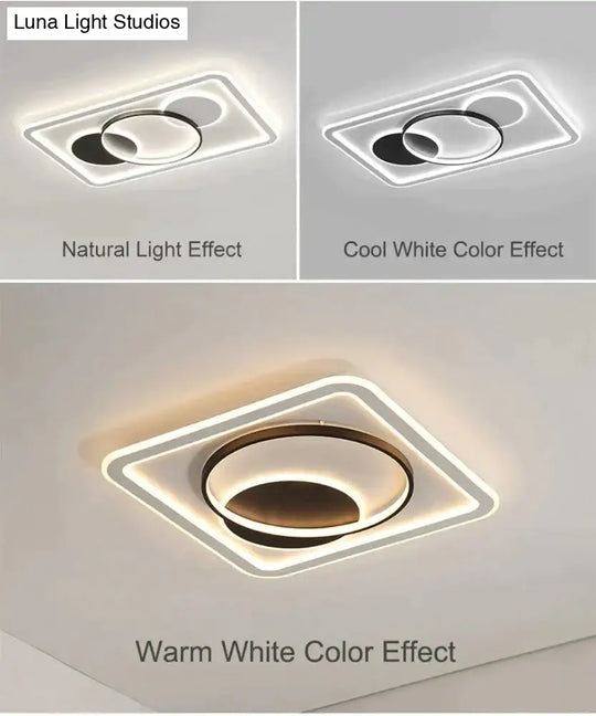 Modern Acrylic Ceiling Lights For Bedroom Support Remote Control Lustre Led Surface Mount Lamps