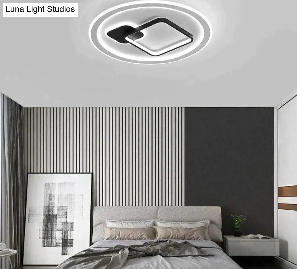 Modern Acrylic Ceiling Lights For Bedroom Support Remote Control Lustre Led Surface Mount Lamps