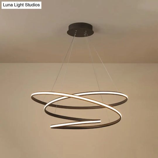 Modern Acrylic Chandelier Pendant Light Fixture With Led Suspension In Warm/White Available