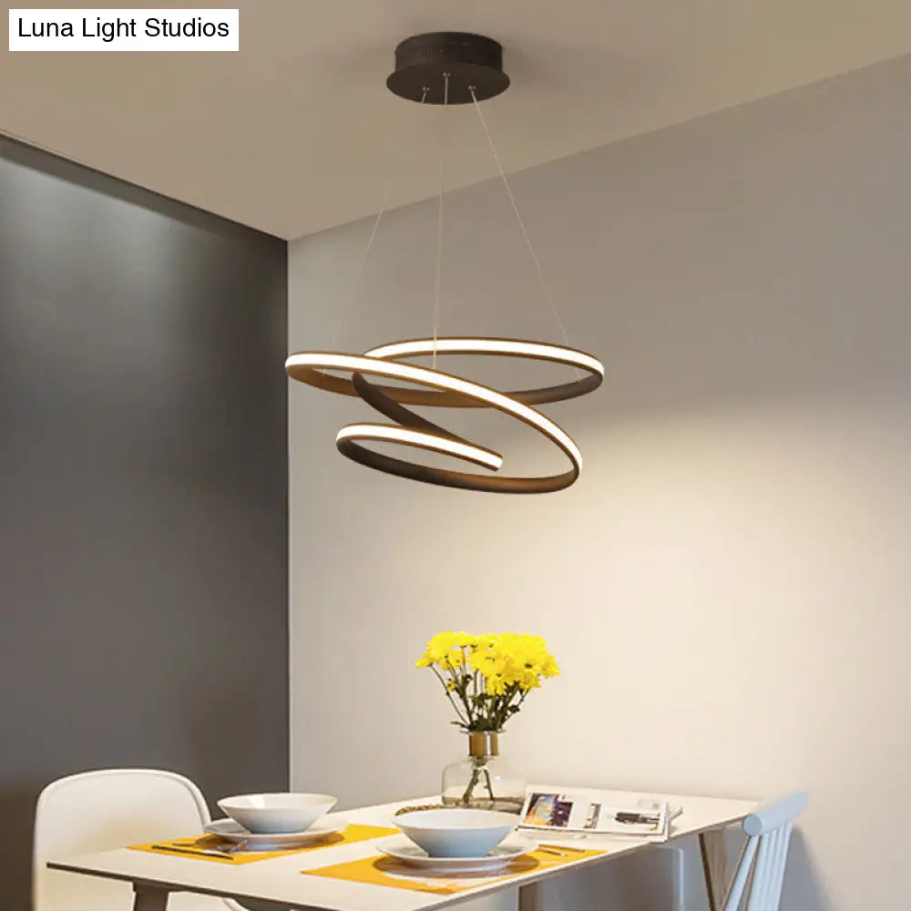 Modern Acrylic Chandelier Pendant Light Fixture With Led Suspension In Warm/White Available