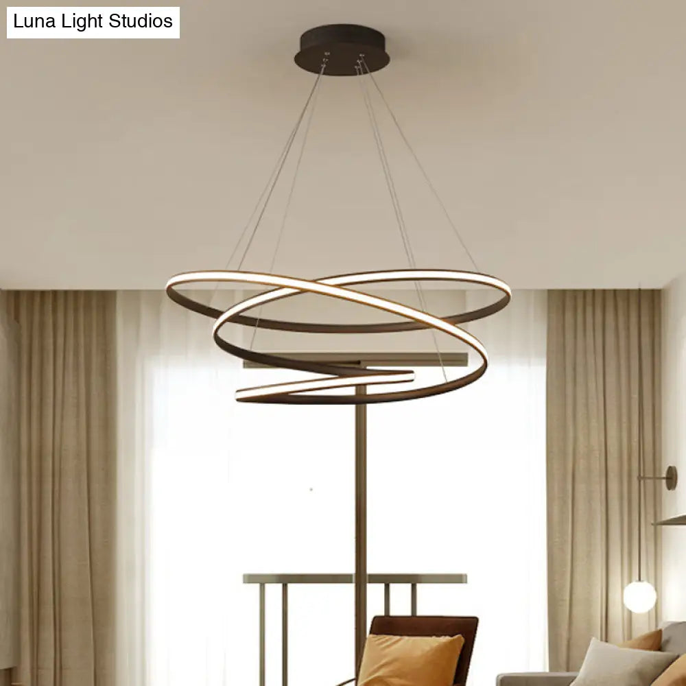 Modern Acrylic Chandelier Pendant Light Fixture With Led Suspension In Warm/White Available