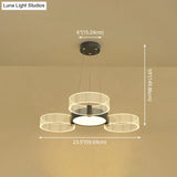 Modern Acrylic Circle Chandelier Pendant Light For Living Room