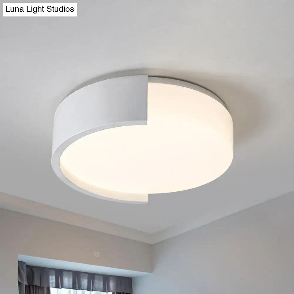 Modern Acrylic Circle Flushmount Led Ceiling Light In Warm/White - Bedroom Fixture White / 20.5 Warm