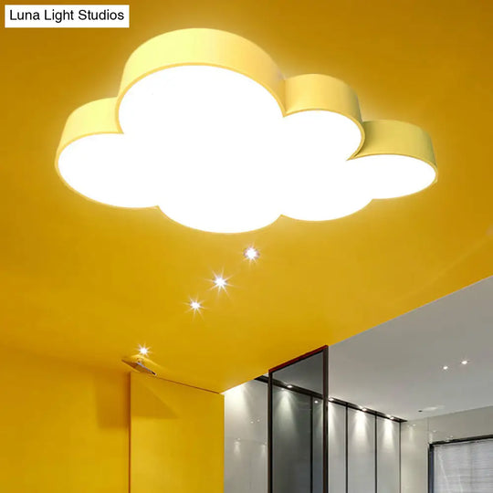 Modern Acrylic Cloud Ceiling Flush Mount Light For Kids Classroom And Bedroom