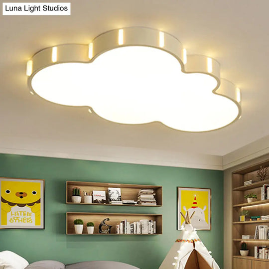 Modern Acrylic Cloud Ceiling Light For Adult Bedroom In White /