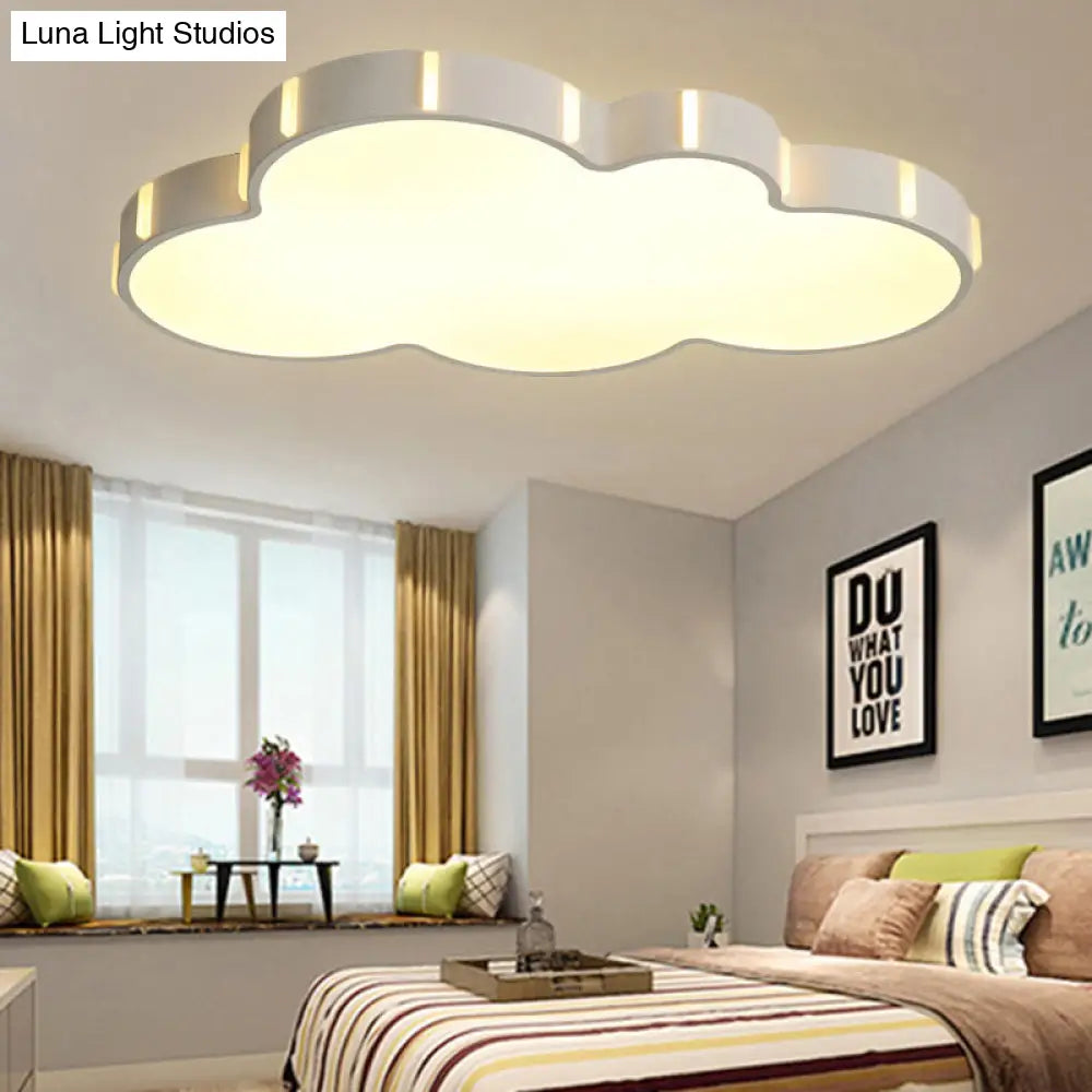 Modern Acrylic Cloud Ceiling Light For Adult Bedroom In White