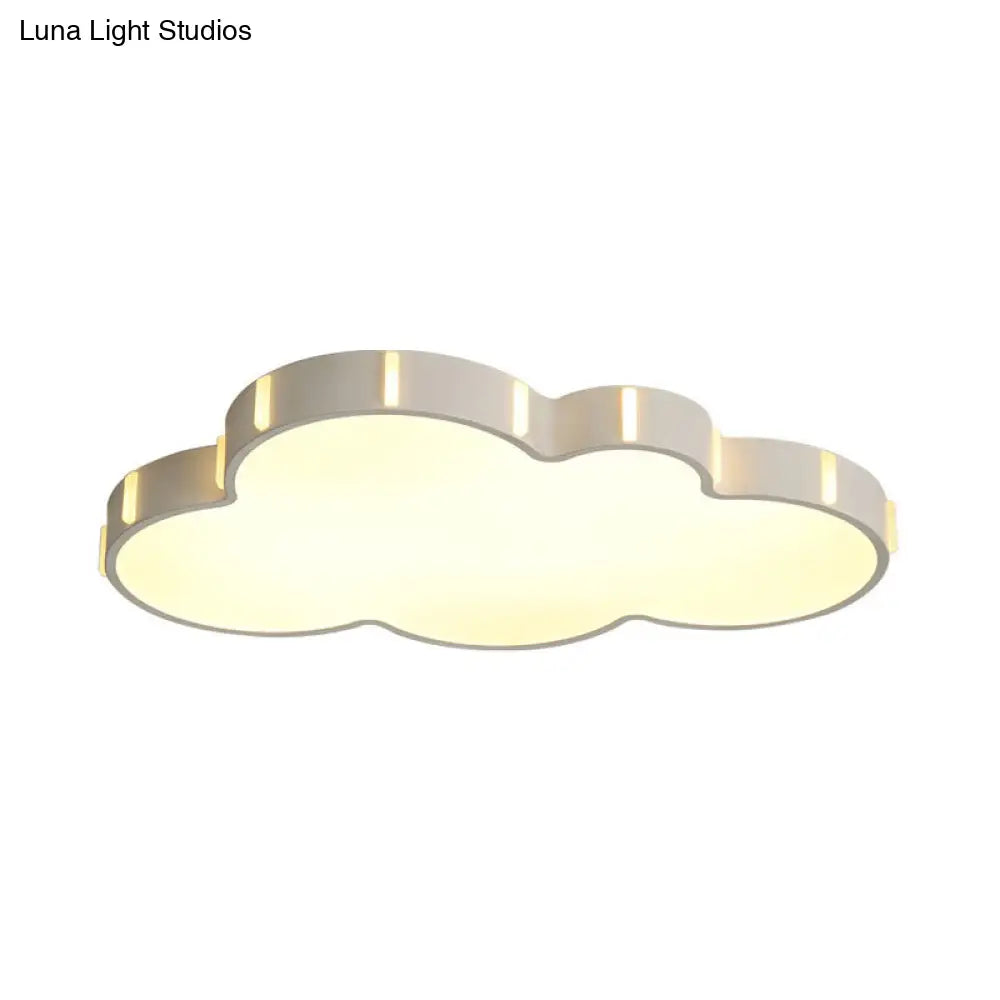 Modern Acrylic Cloud Ceiling Light For Adult Bedroom In White