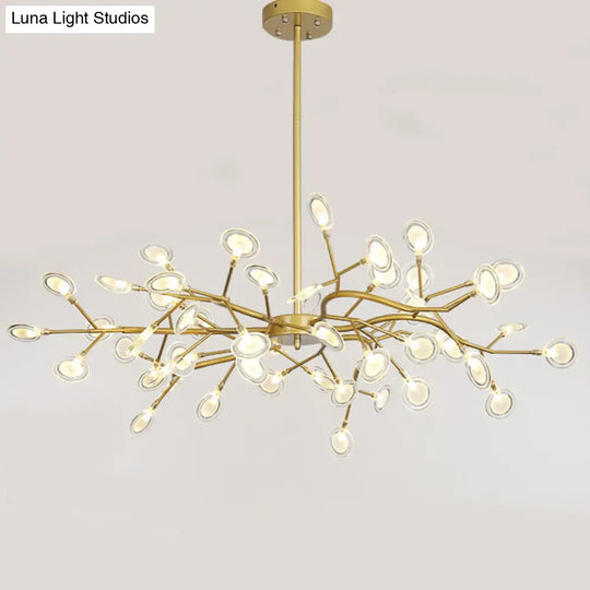 Modernist Acrylic Firefly Led Chandelier With 45 Lights - Perfect For Living Room