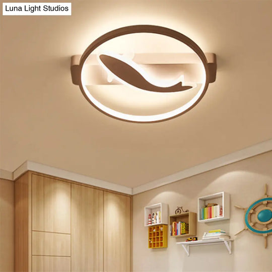 Modern Acrylic Fish Ceiling Light In White For Stylish Kitchen Lighting / Warm