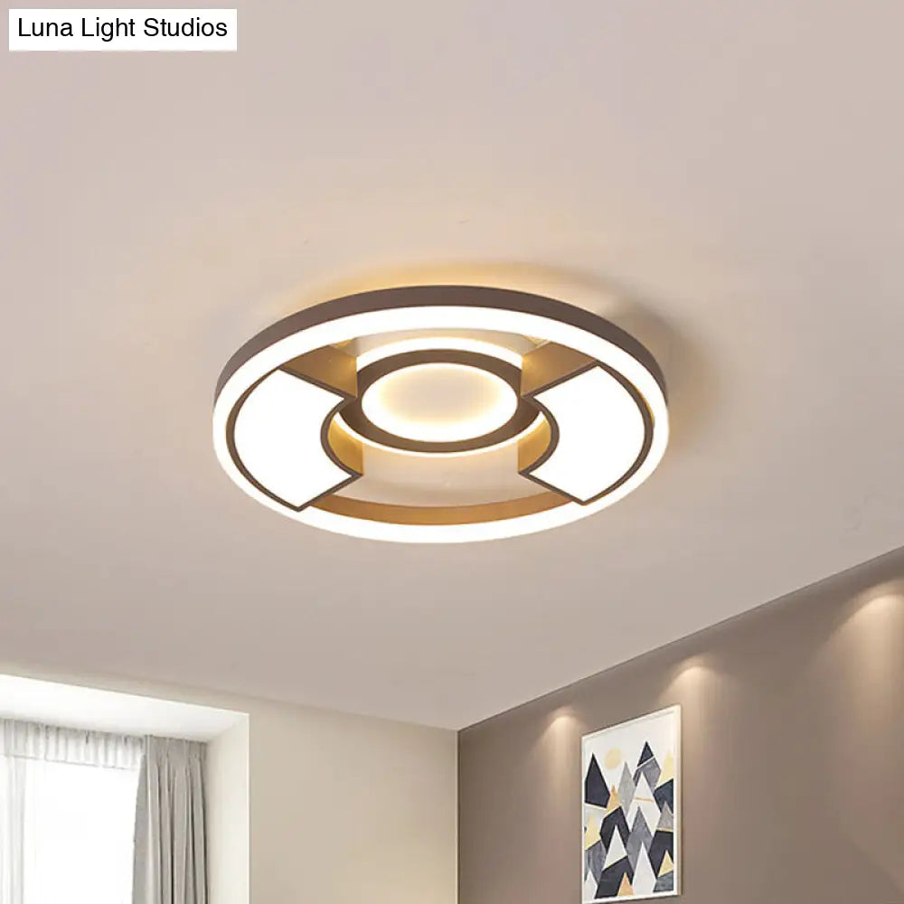 Modern Acrylic Flush Ceiling Light - 16 / 19.5 Dia Led Warm/White White Warm