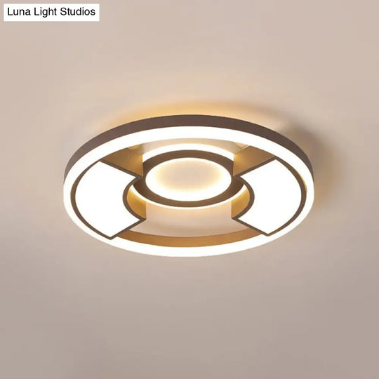 Modern Acrylic Flush Ceiling Light - 16’ / 19.5’ Dia Led Warm/White