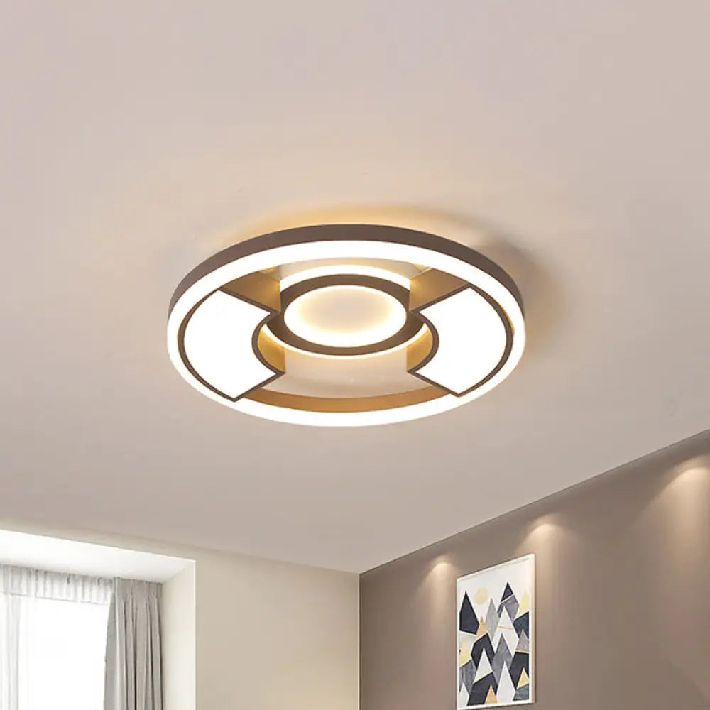 Modern Acrylic Flush Ceiling Light - 16’ / 19.5’ Dia Led Warm/White White Warm