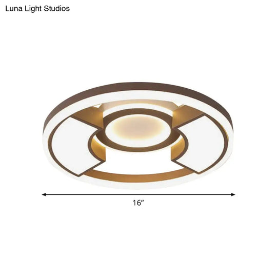 Modern Acrylic Flush Ceiling Light - 16’ / 19.5’ Dia Led Warm/White