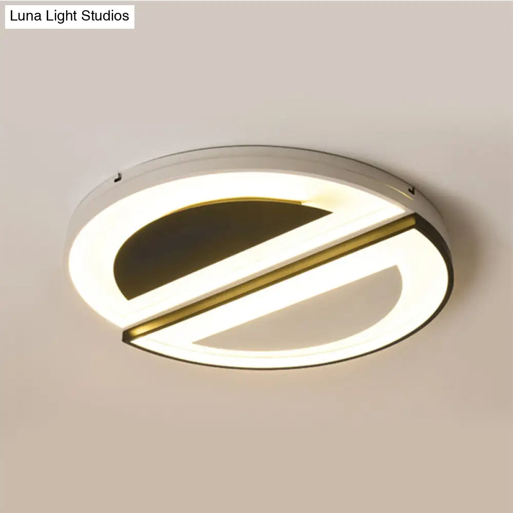 Modern Acrylic Flush Light Fixture With Led Ceiling Lighting - 18/23.5 Wide White Warm/White