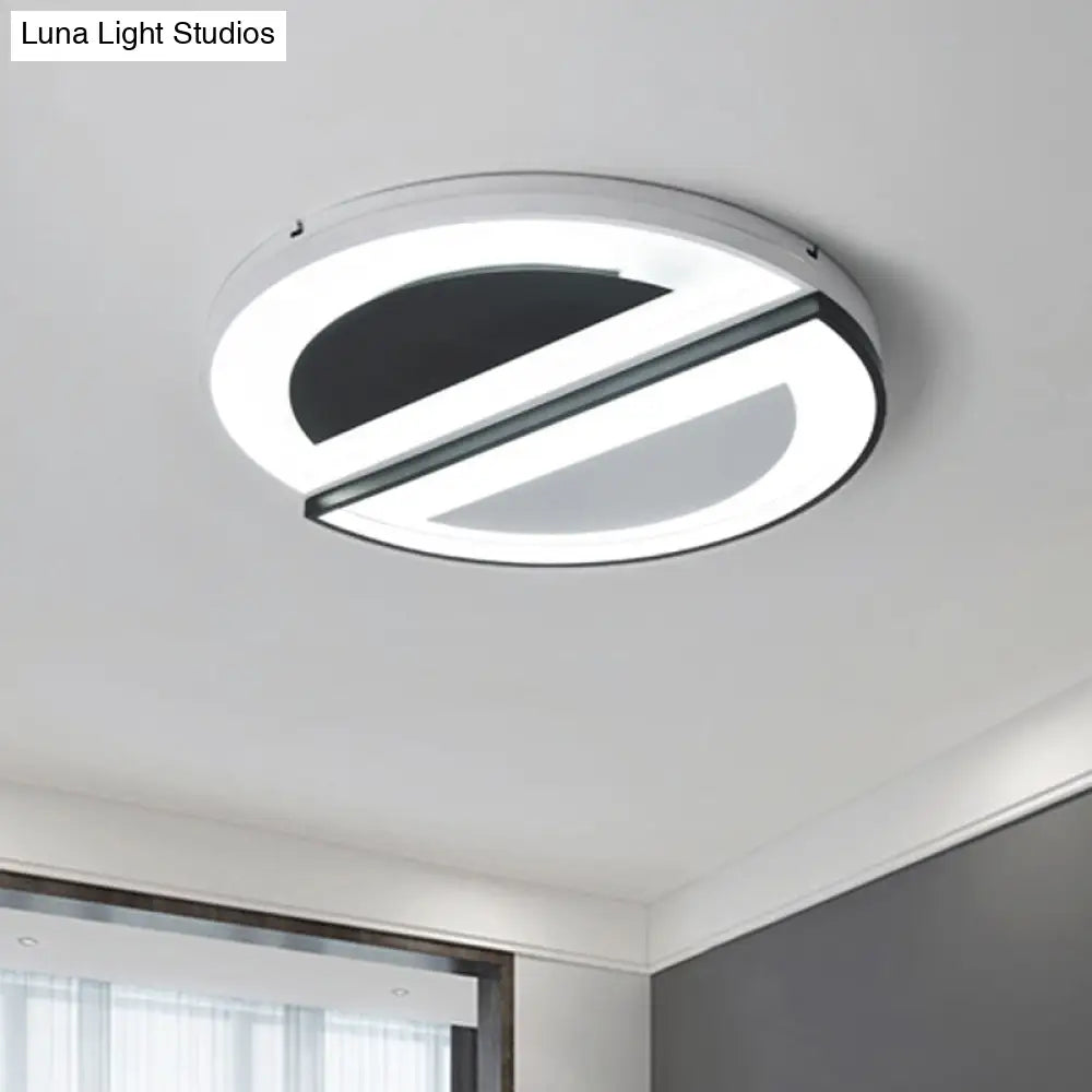 Modern Acrylic Flush Light Fixture With Led Ceiling Lighting - 18/23.5 Wide White Warm/White / 18