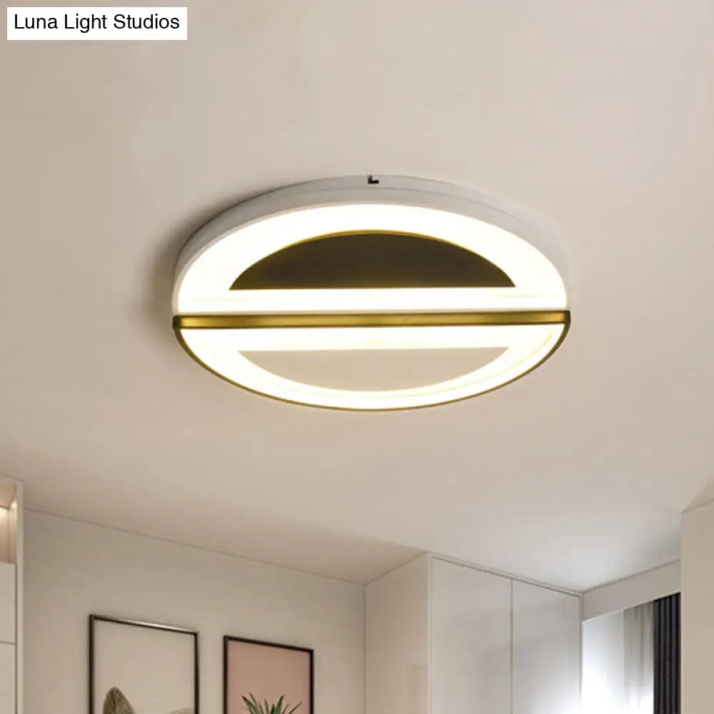 Modern Acrylic Flush Light Fixture With Led Ceiling Lighting - 18/23.5 Wide White Warm/White / 18