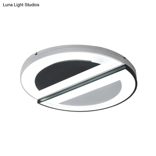 Modern Acrylic Flush Light Fixture With Led Ceiling Lighting - 18/23.5 Wide White Warm/White