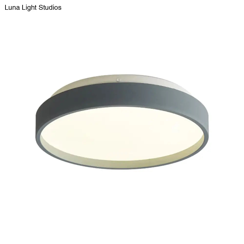 Modern Acrylic Flush Mount Ceiling Light - 12/18 Round Coffee Bronze/Gold/White Indoor Use