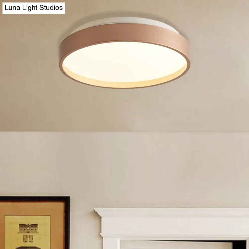 Modern Acrylic Flush Mount Ceiling Light - 12/18 Round Coffee Bronze/Gold/White Indoor Use Gold / 18