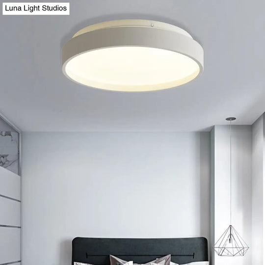 Modern Acrylic Flush Mount Ceiling Light - 12/18 Round Coffee Bronze/Gold/White Indoor Use White /