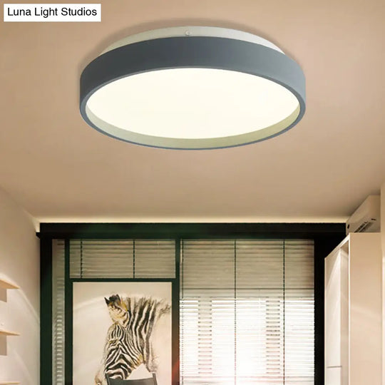 Modern Acrylic Flush Mount Ceiling Light - 12/18 Round Coffee Bronze/Gold/White Indoor Use Grey / 18