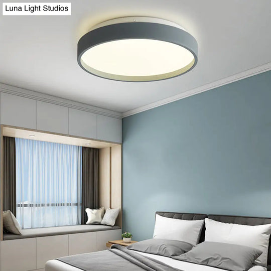 Modern Acrylic Flush Mount Ceiling Light - 12/18 Round Coffee Bronze/Gold/White Indoor Use