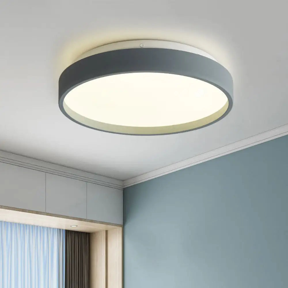 Modern Acrylic Flush Mount Ceiling Light - 12’/18’ Round Coffee Bronze/Gold/White Indoor Use