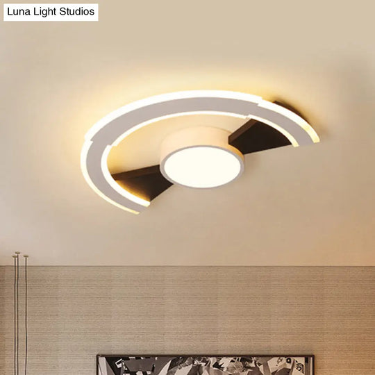 Modern Acrylic Flush Mount Ceiling Lights - Traverse Lighting Fixture (16 / 19.5 23.5) In Warm/White