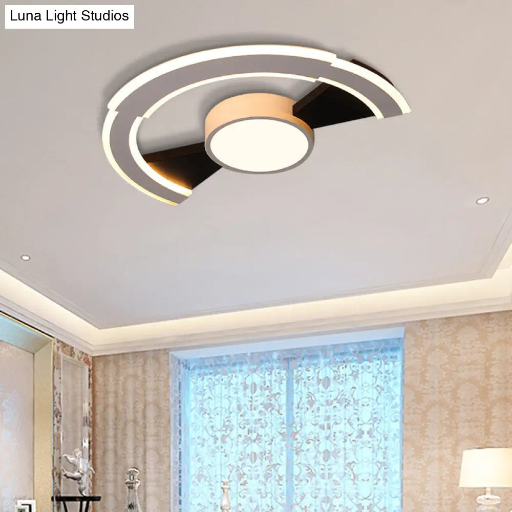 Modern Acrylic Flush Mount Ceiling Lights - Traverse Lighting Fixture (16 / 19.5 23.5) In Warm/White