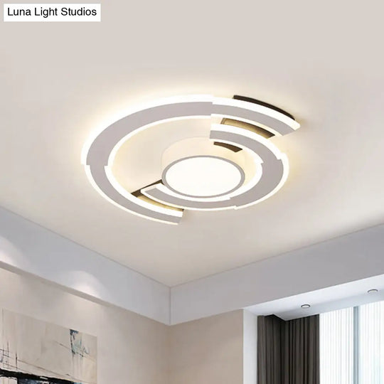 Modern Acrylic Flush Mount Ceiling Lights - Traverse Lighting Fixture (16 / 19.5 23.5) In Warm/White