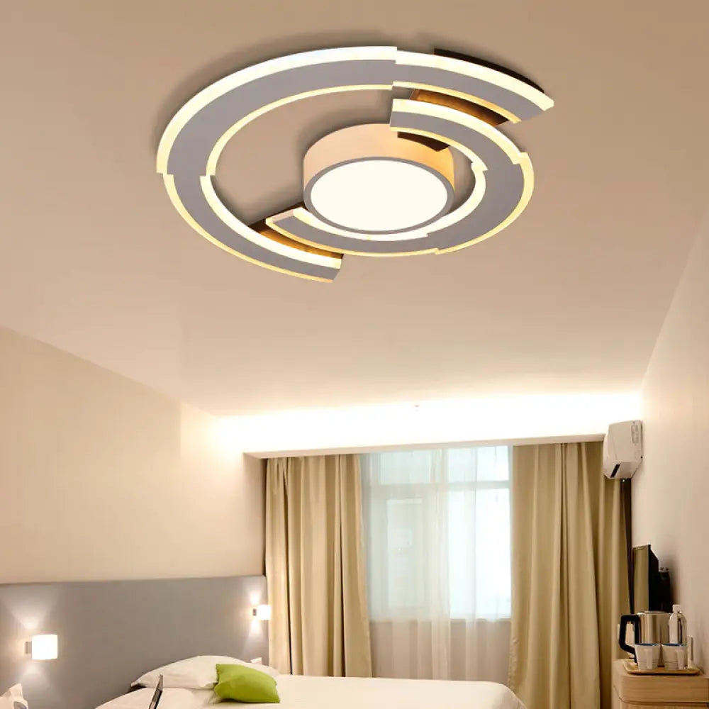 Modern Acrylic Flush Mount Ceiling Lights - Traverse Lighting Fixture (16’ / 19.5’ 23.5’) In