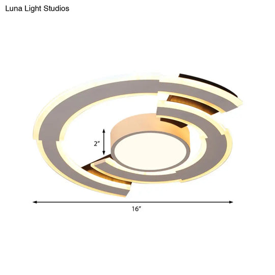 Modern Acrylic Flush Mount Ceiling Lights - Traverse Lighting Fixture (16’ / 19.5’ 23.5’) In