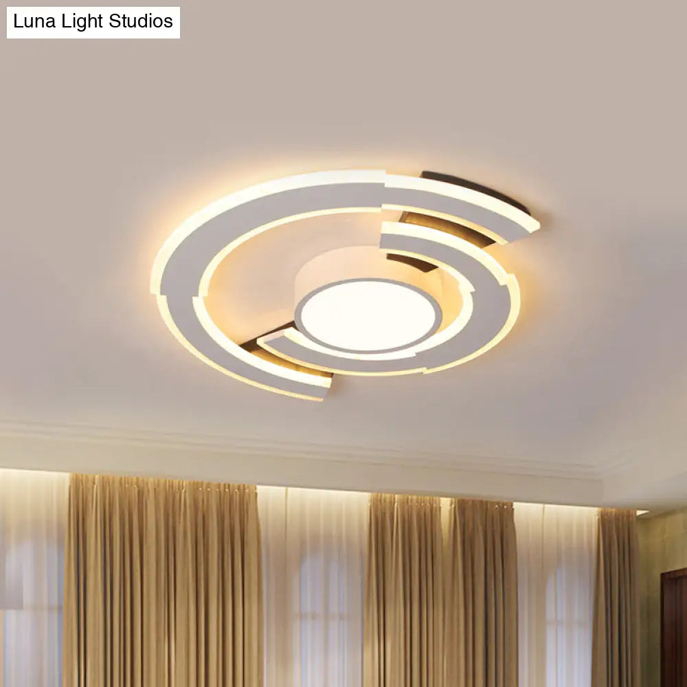 Modern Acrylic Flush Mount Ceiling Lights - Traverse Lighting Fixture (16’ / 19.5’ 23.5’) In