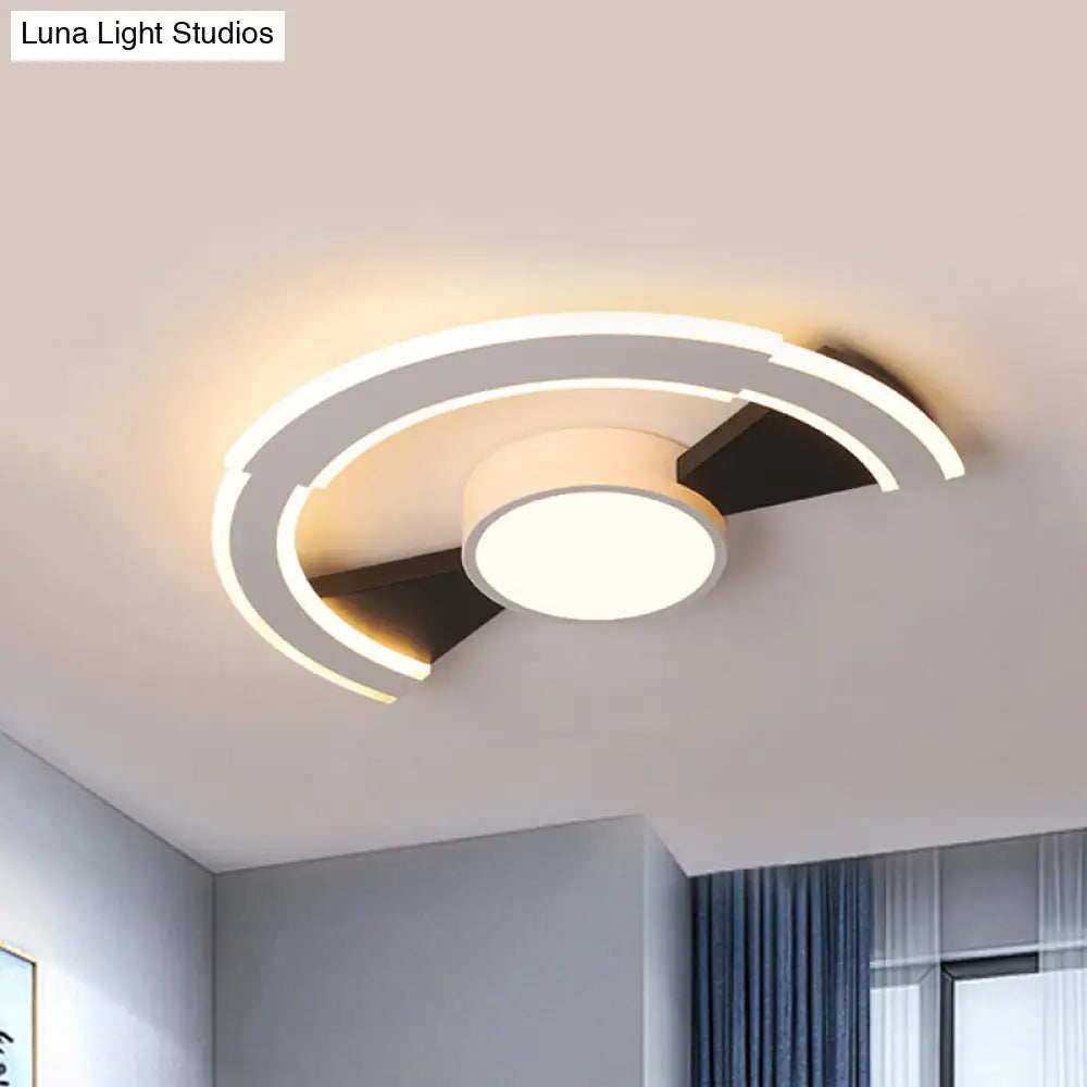 Modern Acrylic Flush Mount Ceiling Lights - Traverse Lighting Fixture (16 / 19.5 23.5) In Warm/White