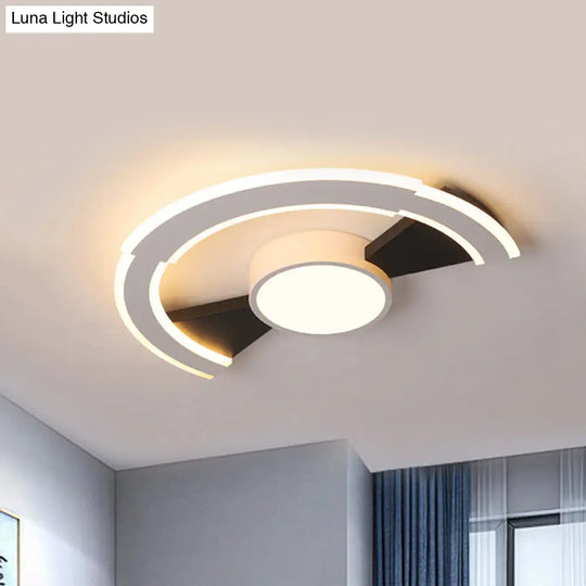 Modern Acrylic Flush Mount Ceiling Lights - Traverse Lighting Fixture (16 / 19.5 23.5) In Warm/White