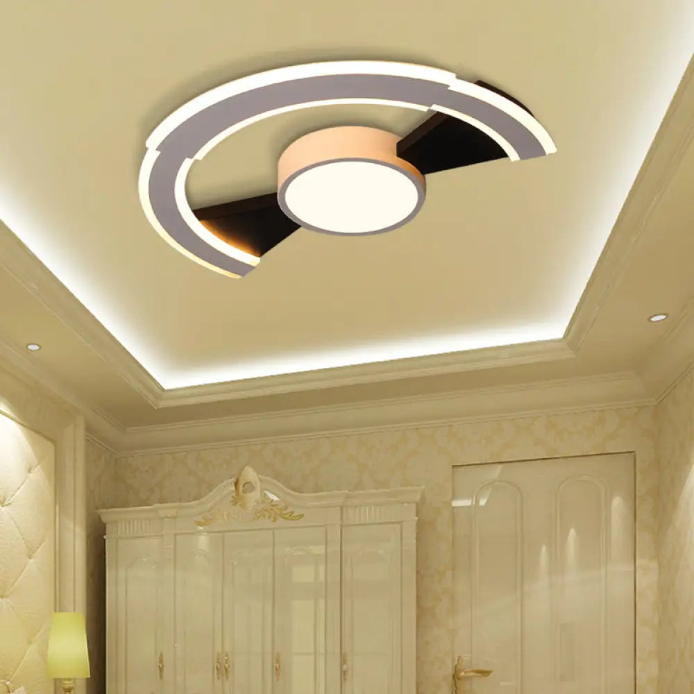 Modern Acrylic Flush Mount Ceiling Lights - Traverse Lighting Fixture (16’ / 19.5’ 23.5’) In