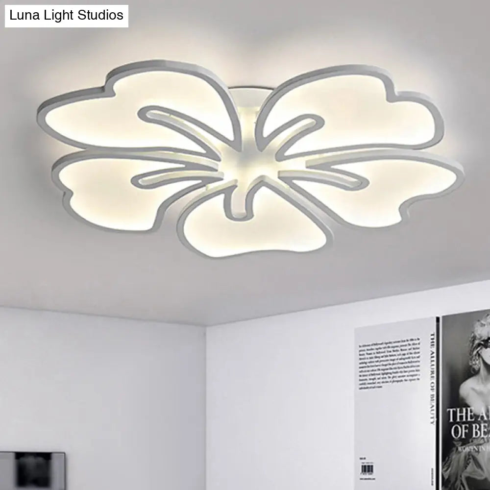 Modern Acrylic Flush Mount Flower Ceiling Lamp Available In 3/4/5-Light Options Warm/White/Natural