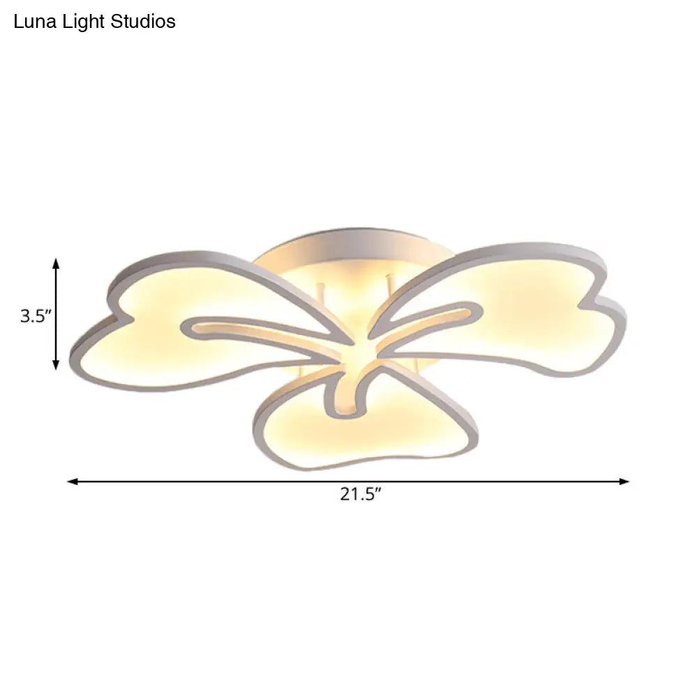 Modern Acrylic Flush Mount Flower Ceiling Lamp Available In 3/4/5-Light Options Warm/White/Natural