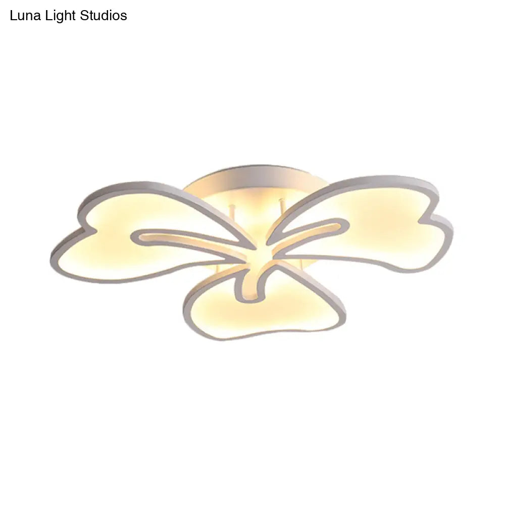 Modern Acrylic Flush Mount Flower Ceiling Lamp Available In 3/4/5-Light Options Warm/White/Natural